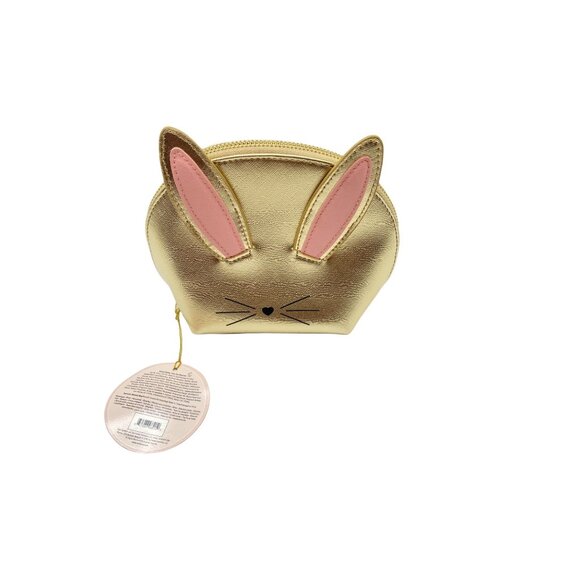 Too Faced Handbags - Too Faced Bunny makeup pouch Golden